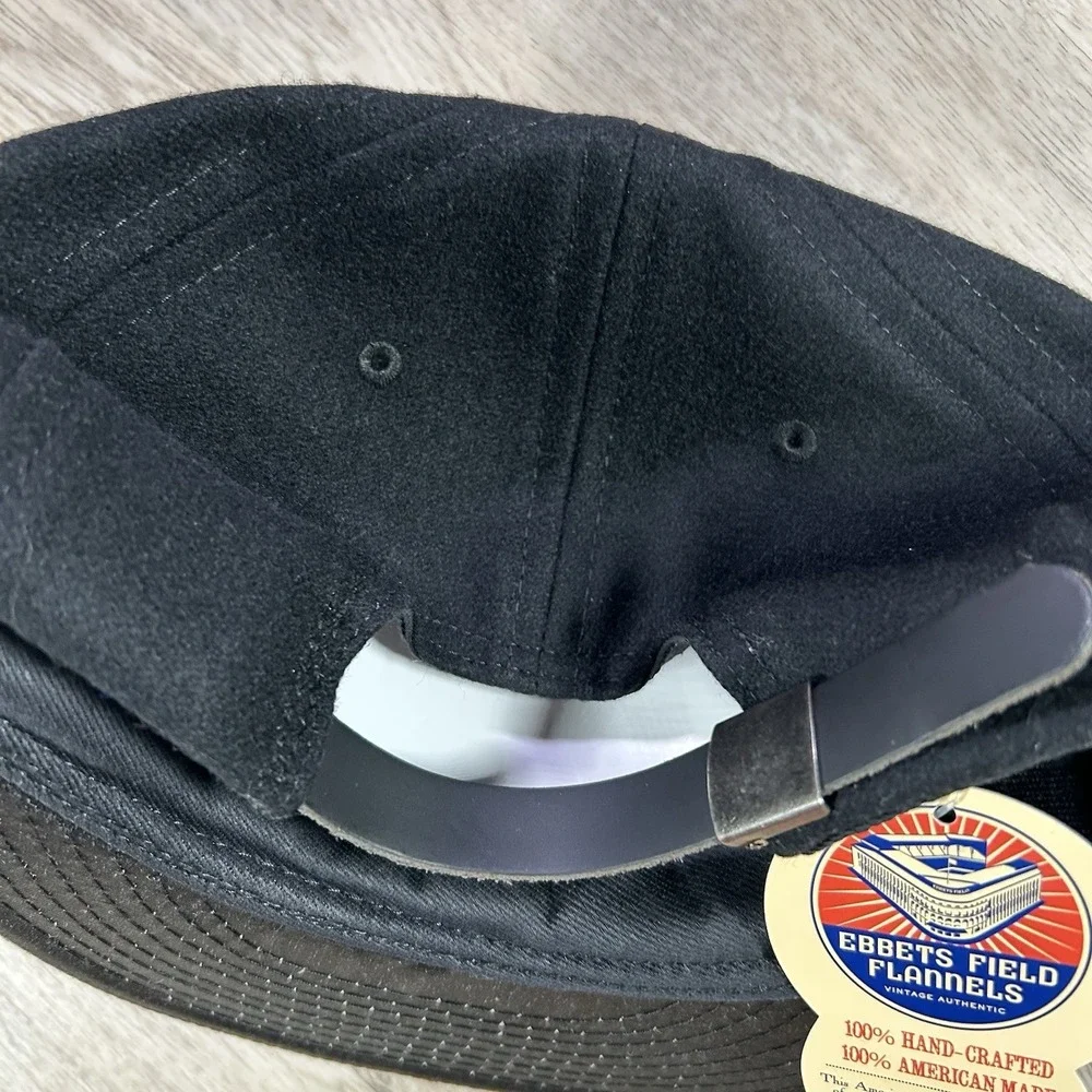 VTG Chicago American Giants Strapback Hat NWT Ebbetts Field Wool Cap Black USA
